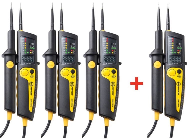 Beha Amprobe 2100-Beta Bundle Zweipoliges Spannungsprüfgerät Cat Iii 1000 V, Cat Iv 600 V Lcd, Led, Vibration, Akustik