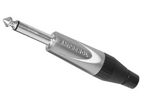 Amphenol Tm2pj Jack-Stik 6,35 Mm Stik, Lige Poltal: 2 Mono Sølv 1 Stk