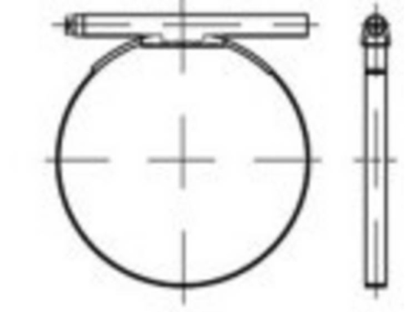 Toolcraft To-5363322 Schlauchschelle Din 3017 1.4016 (W2) Form C1