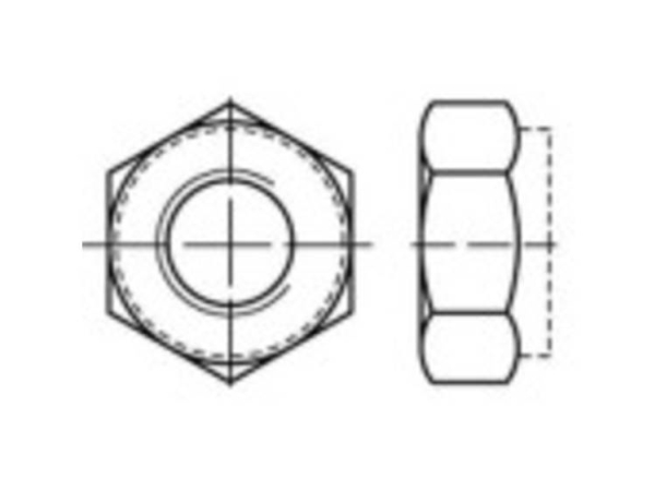 Toolcraft Sechskantmuttern M24 Edelstahl A2, 25 Stk.