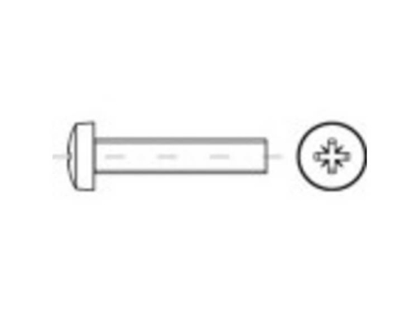 Toolcraft To-5375121 Linsenschrauben M6 90 Mm Phillips Edelstahl A2, 100 Stk