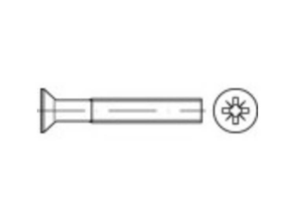 Toolcraft To-5376384 Senkschrauben M6 90 Mm Kreuzschlitz Philips Edelstahl A4, 200 Stk