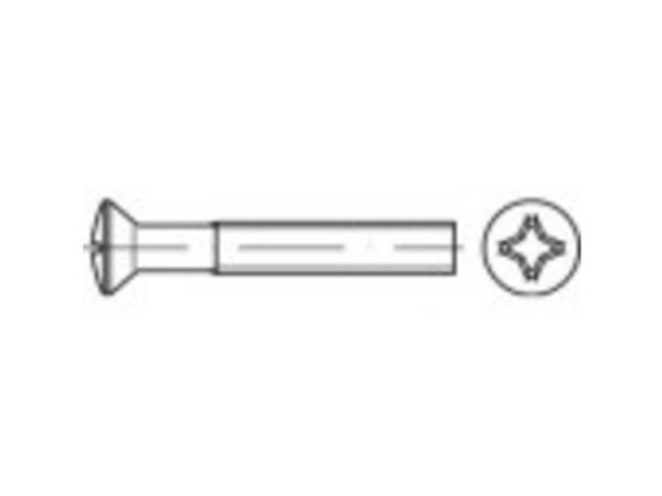 Toolcraft Senkkopfschrauben Mit Kreuzschlitz Philips M8 55 Mm Edelstahl A2 100 Stk.