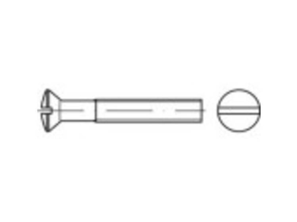 Toolcraft Senkschrauben Mit Schlitz M8 20 Mm Schlitz Din 964 Stahl Verzinkt 100 Stk