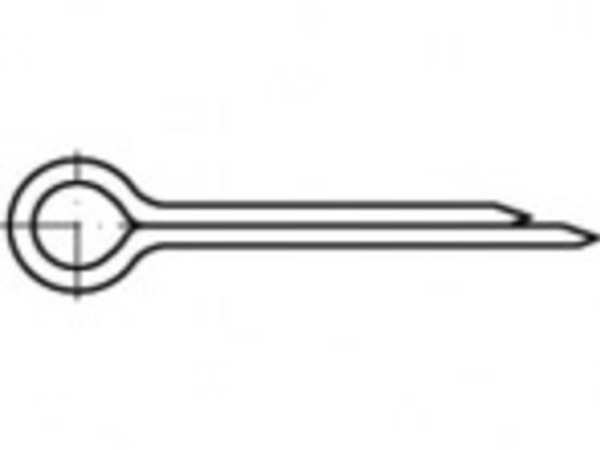 Toolcraft Iso 1234 Stål Galvaniseret Splinter Mål: 8 X 140 140 Mm 100 Stk