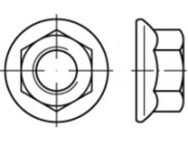 Toolcraft Sechskantmuttern M5 Stahl Verzinkt 1000 Stk.