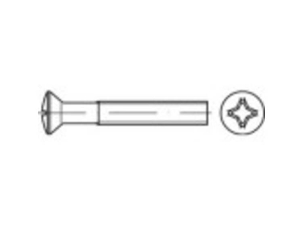 Toolcraft Senkkopf-Schlitzschrauben Philips M3 35 Mm Verzinkt 2000 Stk