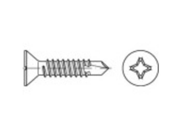 Toolcraft To-5441604 Borscrew 2,9 Mm 16 Mm Kreuzschlitz Philips Stahl Verzinkt 1000 St.