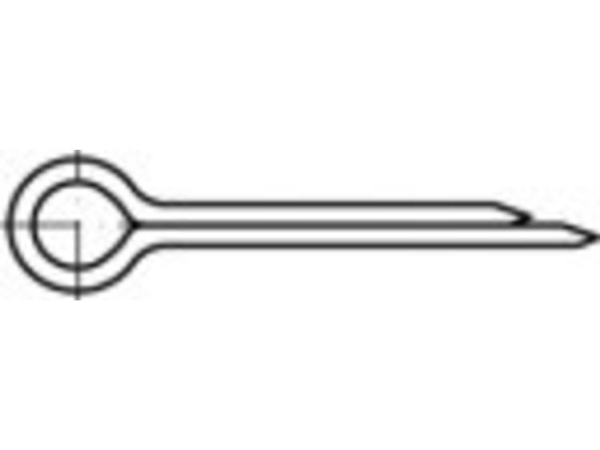 Toolcraft Din 94 Messing Splinter Mål: 4 X 25 25 Mm 100 Stk