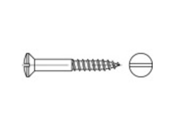 Toolcraft To-5446101 Linse-Træskruer 5 Mm 100 Mm Kærv Din 95 Messing 200 Stk