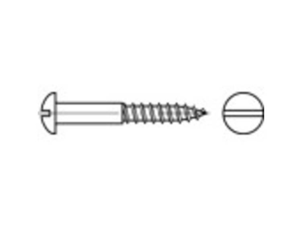 Toolcraft To-5446566 Halbrunde Holzschrauben 1,6 Mm 16 Mm Schlitz Din 96 Messing 500 Stk