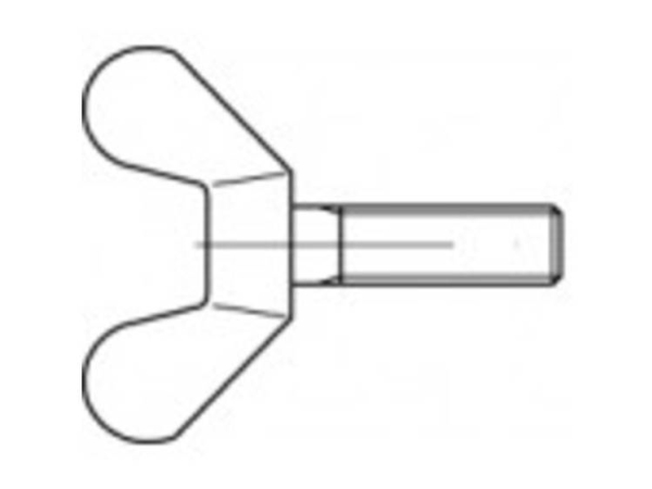 Toolcraft To-5447547 Flügel-Schraube M12 30 Mm Din 316 Messing, 10 Stk