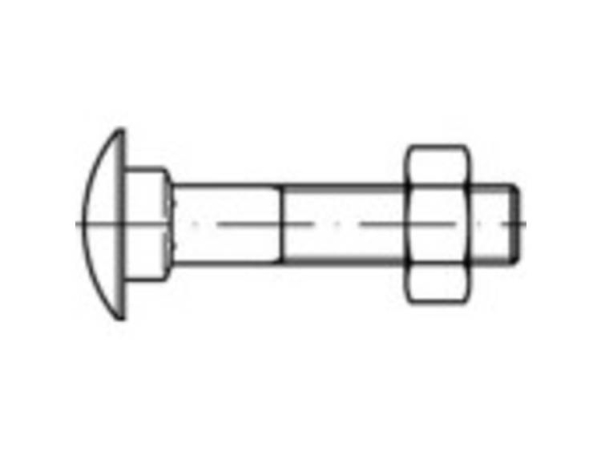 Toolcraft To-5448273 Rundkopf Senkschrauben? (Rund/Flach) M6 25 Mm Vierkant Din 603 Messing 100 Stk