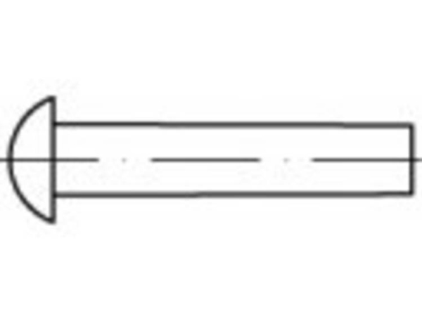 Toolcraft To-5448333 Halvrund Nitte 2 Mm Messing 1000 Stk