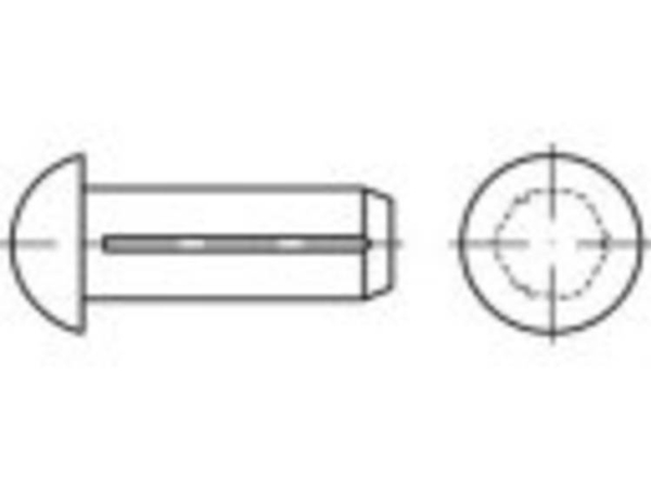Toolcraft Halbrund Gerillte Nägel 2 Mm, 500 Stk
