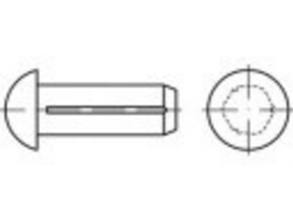 Toolcraft To-5451870 Halbrund Gerillter Stift/Nagel 3 Mm 500 Stk.