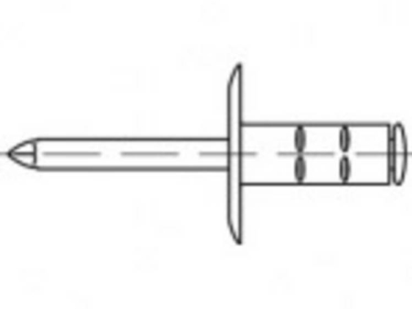 Toolcraft Offene Blindnieten 4,8 Mm 250 Stk.