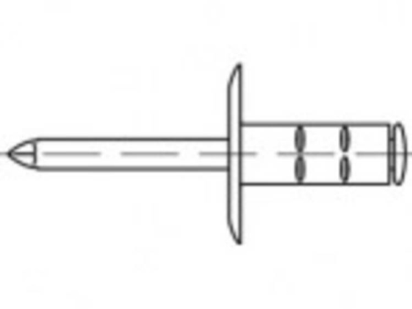 Toolcraft To-5455254 Offene Blindnieten 4,8 Mm 250 Stk
