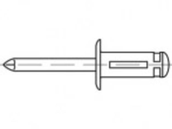 Toolcraft To-5455305 Offene Blindnieten 4,8 Mm 250 Stk