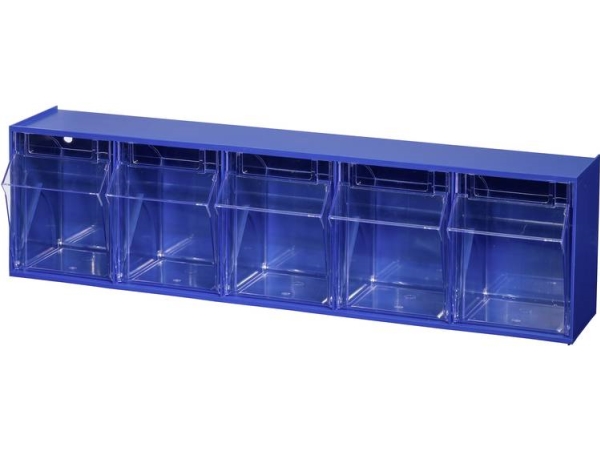 Allit 464430 Foldekasse-Magasin Varioplus Proflip 5 Kan Stables (B X H X T) 600 X 165 X 135 Mm Blå , Transparent 1 Stk