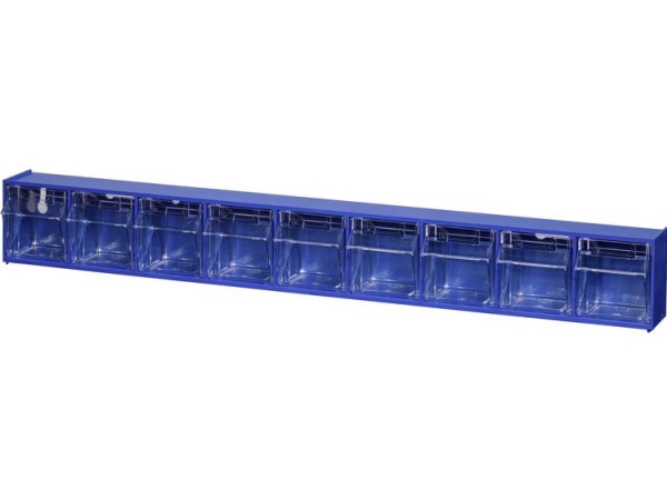 Allit 464450 Foldekasse-Magasin Varioplus Proflip 9 (B X H X T) 600 X 77 X 65 Mm Blå , Transparent 1 Stk