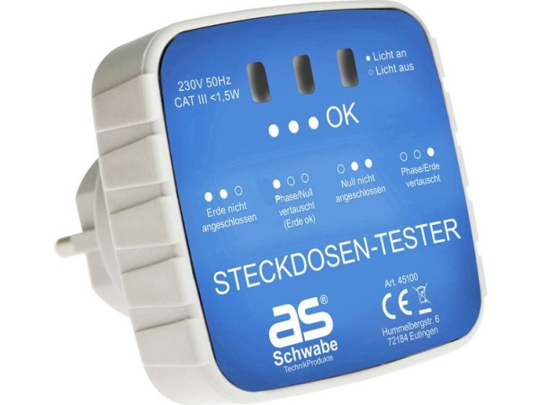 As - Schwabe 45100 Stikkontakttester (45100)