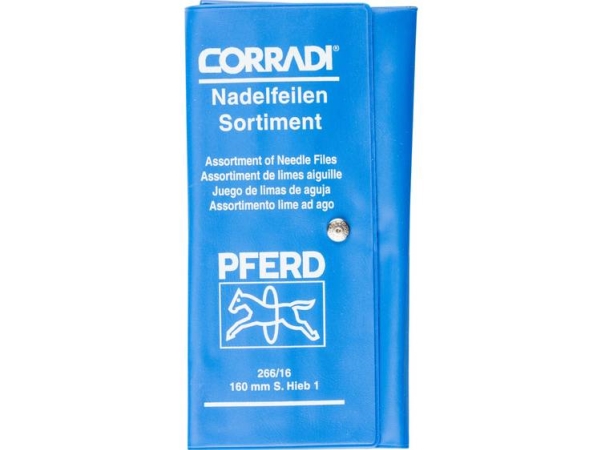 Pferd 12314082 Corradi Nadelfeilenset Schweizer Hieb 1 Im Pvc-Rollenetui 160 Mm 1 Stück