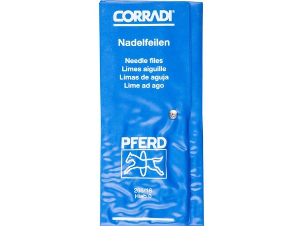 Pferd 12315092 Corradi Nadelfeilenset Schweizer Typ 0 Im Pvc-Rollenetui 180 Mm 1 Stück