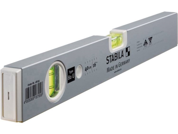 Stabila Type 80U 18795 Wasserwaage Metall 40 Cm