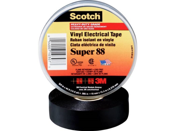 3M 3M Super88-38X33 Isoleringsbånd Scotch Sort (L X B) 33 M X 38 Mm 1 Stk
