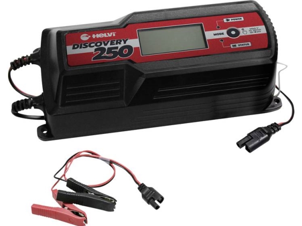Helvi 77243 Oplader Til Bilen, Automatisk Oplader 12 V, 24 V 16 A, 8 A