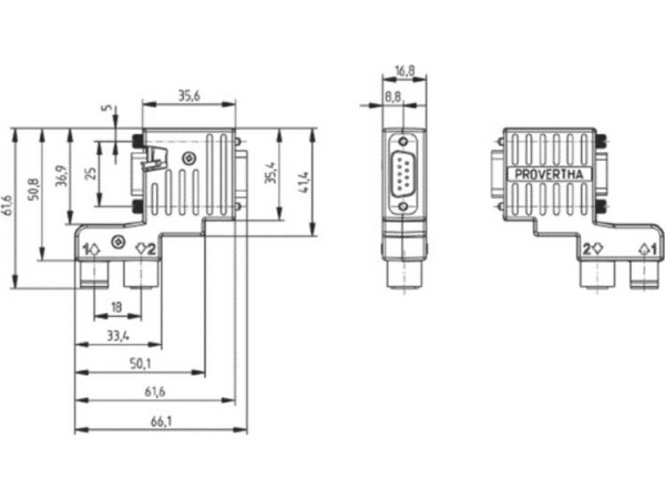 Provertha 40-1492122 Sensor-, Aktuator-Stik, Adapter, Y-Form 1 Stk