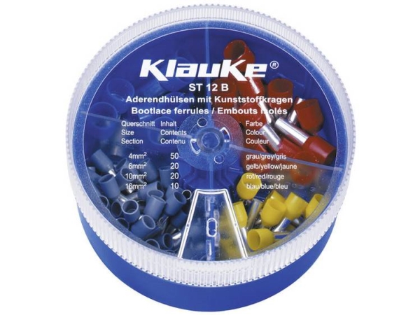 Klauke St12b Kabelsko-Sortiment 4 Mm² 16 Mm² Grå, Gul, Rød, Blå 100 Teile