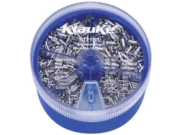 Klauke St21b Kabelsko-Sortiment 0,50 Mm² - 2,50 Mm² Sølv 3000 Teile