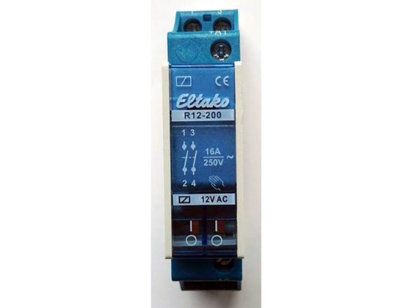 Eltako R12-200-12V Kontaktrelæ Nominel Spænding: 12 V Brydestrøm (Max.): 8 A 2 X Sluttekontakt 1 Stk