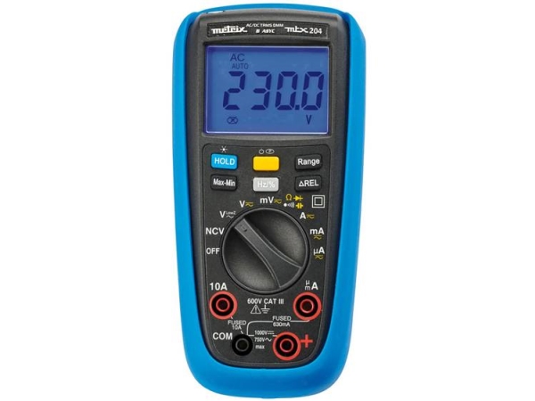 Metrix Mtx204-Z Hånd-Multimeter Digital Grafik-Display Cat Iii 600 V Visning (Counts): 6000