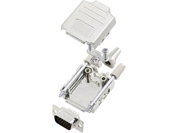 Tru Components Tcdppk09mhdp15k 7709668 D-Sub Stiftliste-Sæt 180 ° Poltal: 15 Loddekop 1 Stk