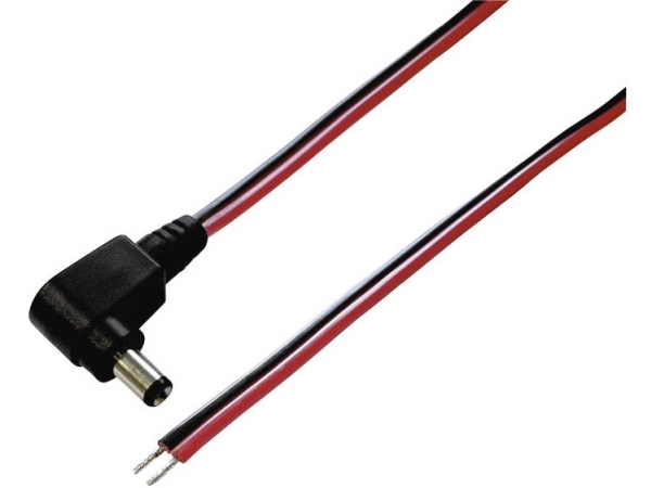 Niederspannungs-Anschlusskabel Lavvoltstecker - Offene Enden 5.50 Mm 2.10 Mm 0.50 M 1 Stk