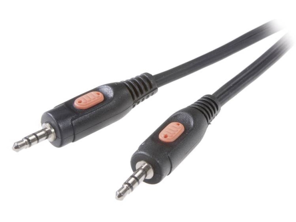 Speaka Professional Sp-7870220 Jack Audio Tilslutningskabel [1X Jackstik 3,5 Mm - 1X Jackstik 3,5 Mm] 2.50 M Sort