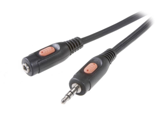 Speaka Professional Sp-7870228 Jack Audio Forlængerkabel [1X Jackstik 3,5 Mm - 1X Jacktilslutning 3,5 Mm] 10.00 M Sort