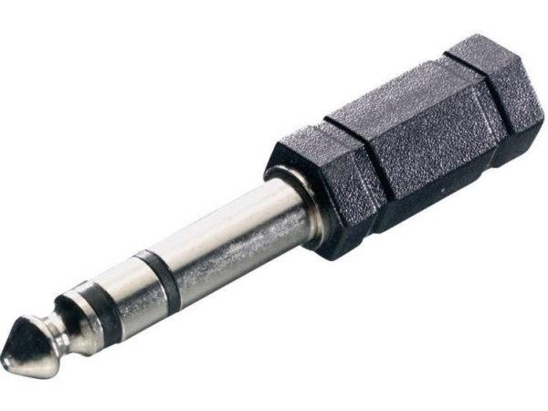 Speaka Professional Sp-7870252 Jack Audio Adapter [1X Jackstik 6,3 Mm - 1X Jacktilslutning 3,5 Mm] Sort