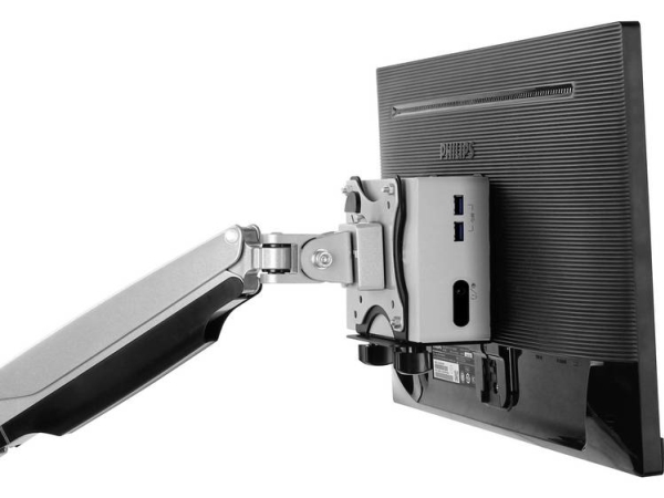 Icy Box Ib-Msa102-Vm - Montagekomponente (Vesa-Halterung) - Für Mini-Pc - Stahl - Schwarz - Unter Dem Schreibtisch, Hinter Flatpanel, Stangenbefestig