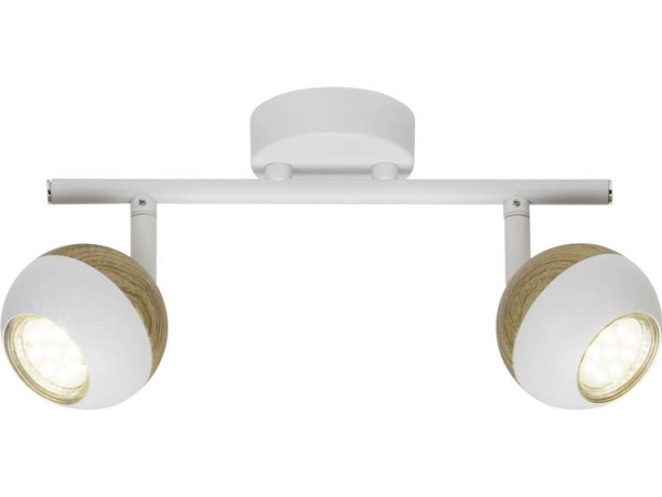 Brilliant Scan G59413/75 Deckenstrahler Led (Rgb) Gu10 6 W Weiß, Holz (Licht)