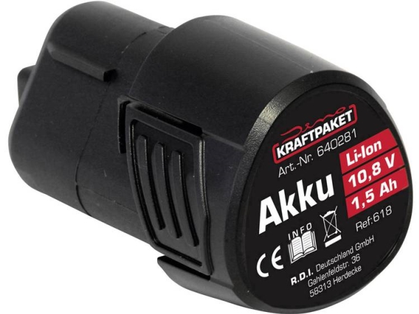 Dino Power Pack Batterie 10,8V 1,5 Ah Für Akku-Polierer 640256 640281 Værktøjsbatteri 1.5 Ah