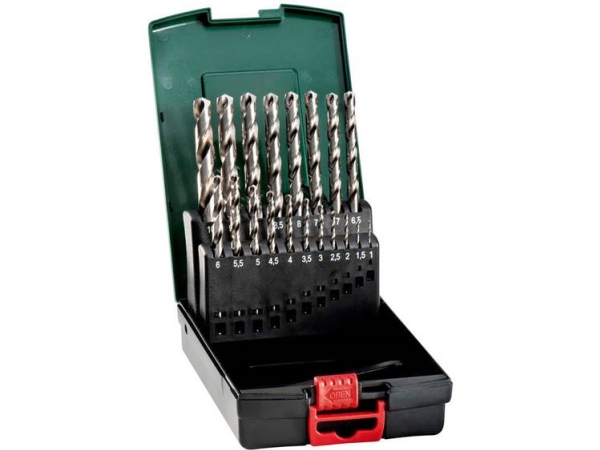 Metabo 627097000 Metal-Spiralbor-Sæt Med 19 Dele 1 Mm, 1.5 Mm, 2 Mm, 2.5 Mm, 3 Mm, 3.5 Mm, 4 Mm, 4.5 Mm, 5 Mm, 5.5 Mm, 6 Mm, 6.5 Mm, 7 Mm, 7.5 Mm, 8