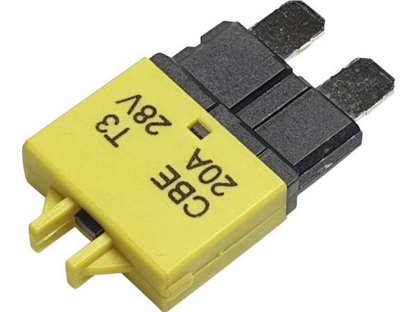 Hansor Circuit Breaker Standard, Typ 3, Manual Reset, 20A Cbe3 Serie 20A Circuit Breaker Standard Flachsicherung 20 A Gelb 1 St