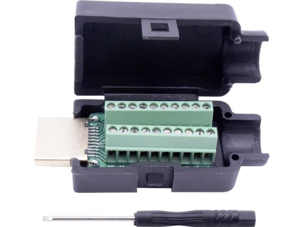 Tru Components T1904c104 Hdmi-Stik Stik, Indbygning Lodret Poltal: 20 Sort 1 Stk