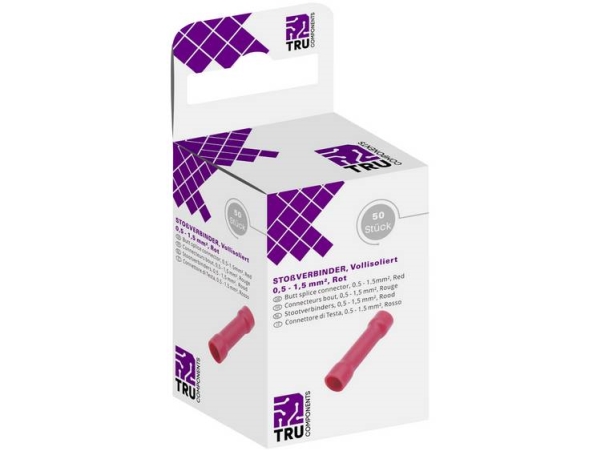 Tru Components T1904c066 Parallelstik 0.50 Mm² 1.50 Mm² Helisoleret Rød 50 Stk