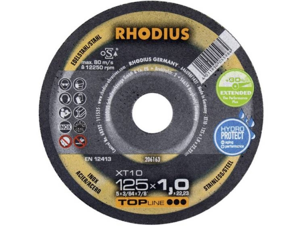 Rhod Xt 10 125X1,0X22,23 Xt Skæreskive Top Gold Med Lang Levetid