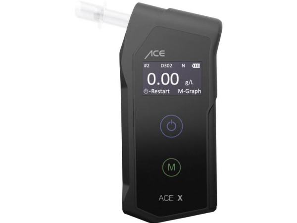 Ace X Alkoholtester Sort 0.0 Til 5 ‰ Inkl. Display